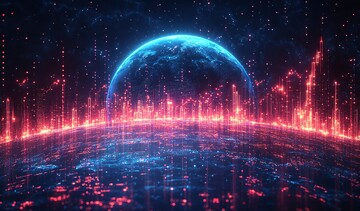 股市图表与地球1