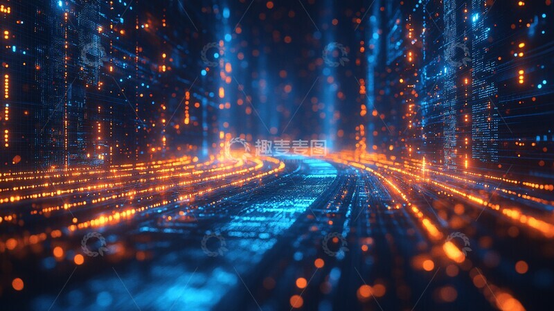 高清大图下载【趣麦麦图】蓝色数据线图1