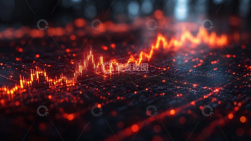 高清大图下载【趣麦麦图】股票图表震动下跌