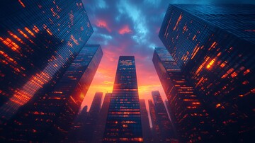 金融区办公楼夜景