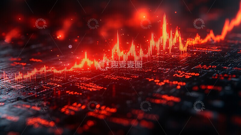 高清大图下载【趣麦麦图】红色下跌蜡烛图
