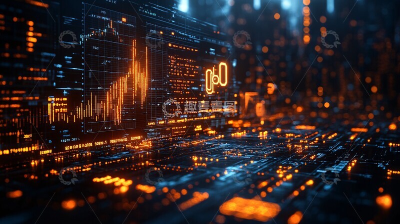 高清大图下载【趣麦麦图】货币汇率数字景观1