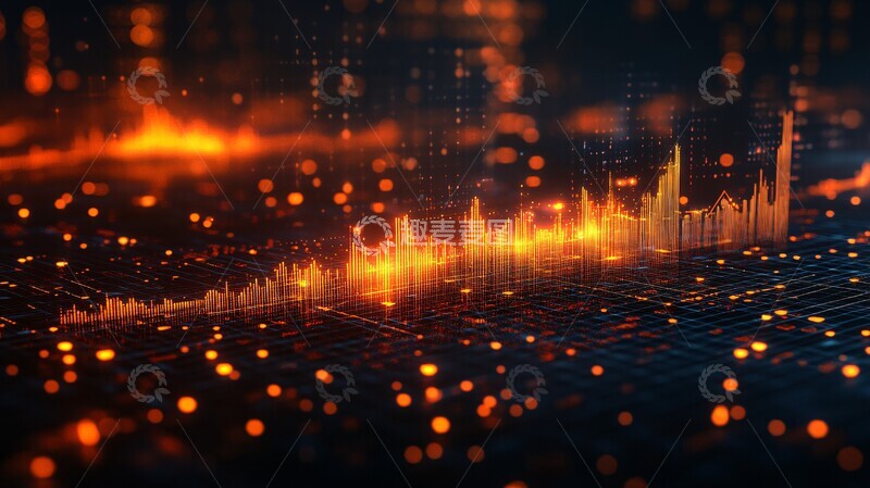 高清大图下载【趣麦麦图】三角趋势图背景