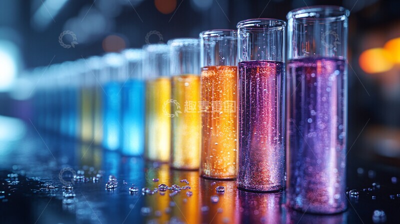 高清大图下载【趣麦麦图】试管排列展示股市数据1