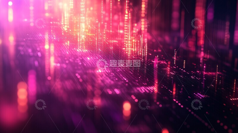 高清大图下载【趣麦麦图】粉色紫色金融背景