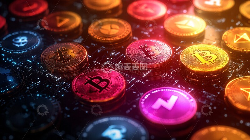 高清大图下载【趣麦麦图】彩色加密货币评级