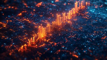 比特币交易量柱状图1