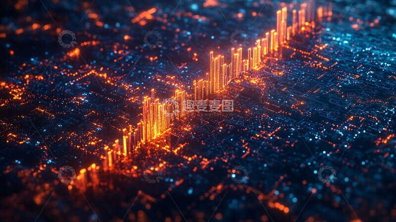 高清大图下载【趣麦麦图】比特币交易量柱状图1