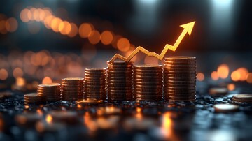 金币上升箭头图