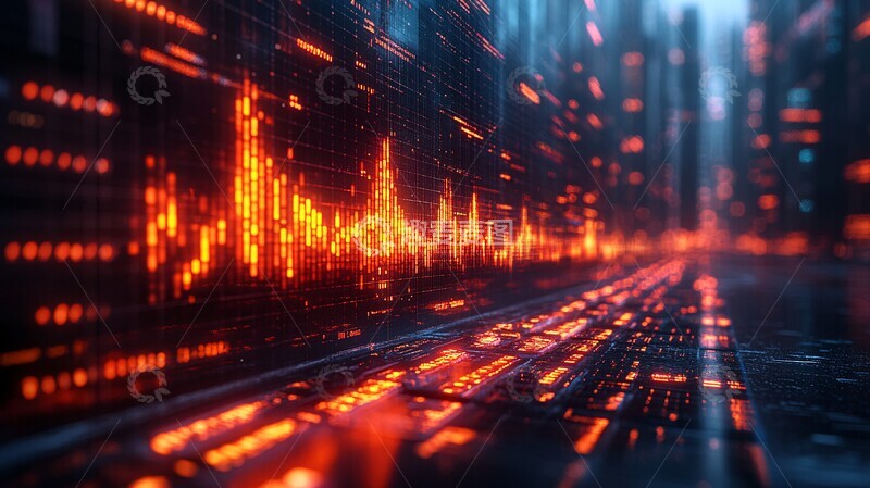 高清大图下载【趣麦麦图】比特币交易量柱状图