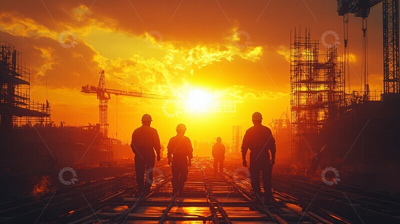 高清大图下载【趣麦麦图】钢铁工人的背影1