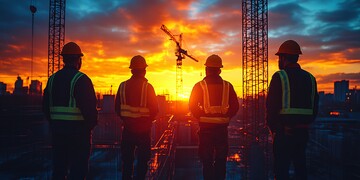 工程团队施工现场1