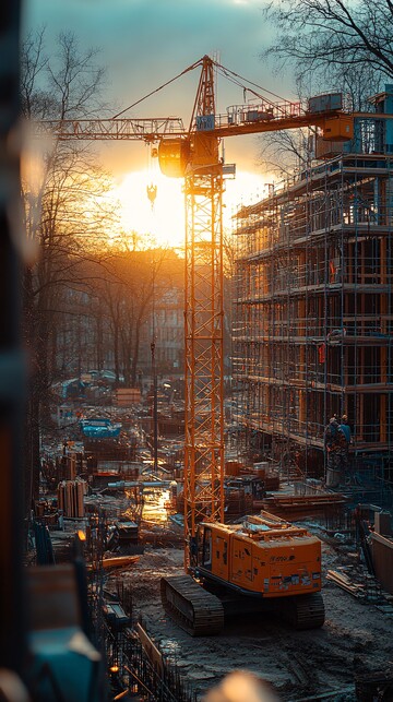 施工现场阳光明媚