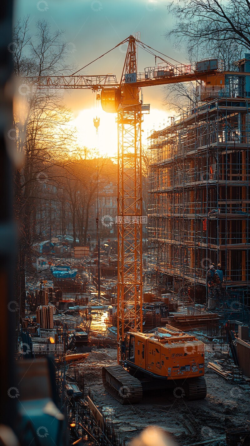 高清大图下载【趣麦麦图】施工现场阳光明媚