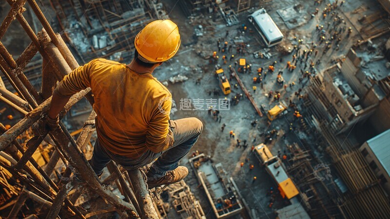 高清大图下载【趣麦麦图】工人施工场景