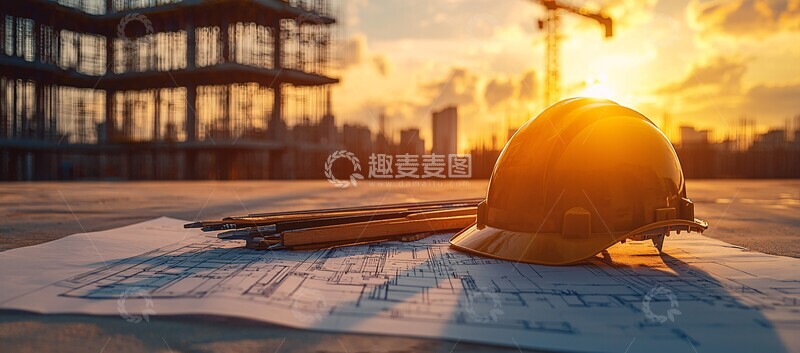 高清大图下载【趣麦麦图】施工工具与建筑设计