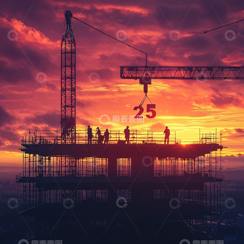 高清大图下载【趣麦麦图】年建筑施工建筑施工工人1