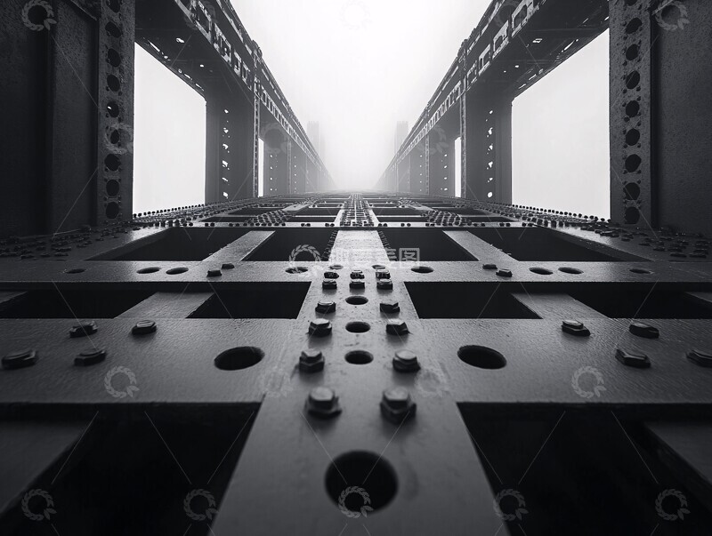 高清大图下载【趣麦麦图】钢铁桥梁升降间