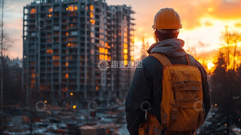 高清大图下载【趣麦麦图】工人施工现场1