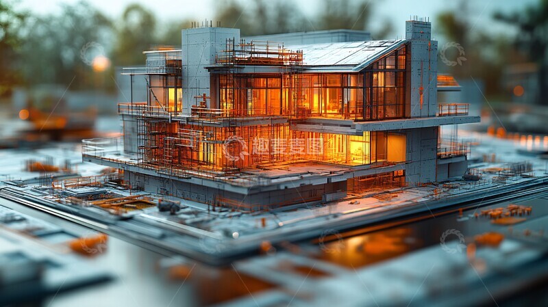 高清大图下载【趣麦麦图】施工现场示意图