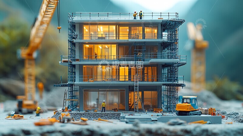 高清大图下载【趣麦麦图】工人装修现场