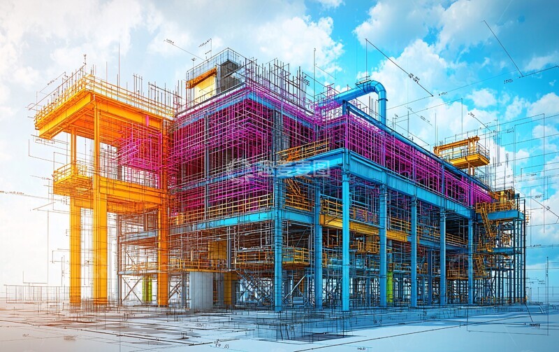 高清大图下载【趣麦麦图】钢结构建筑设计图1