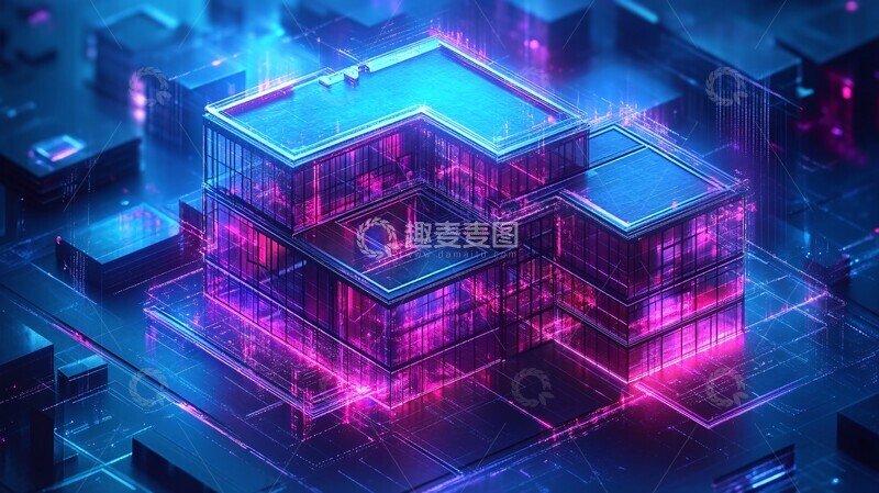 高清大图下载【趣麦麦图】金属框架蓝底2