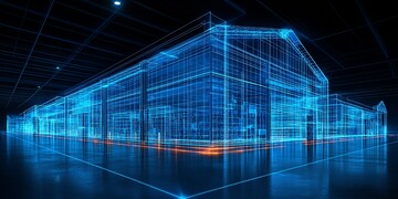 工业仓库线框图1