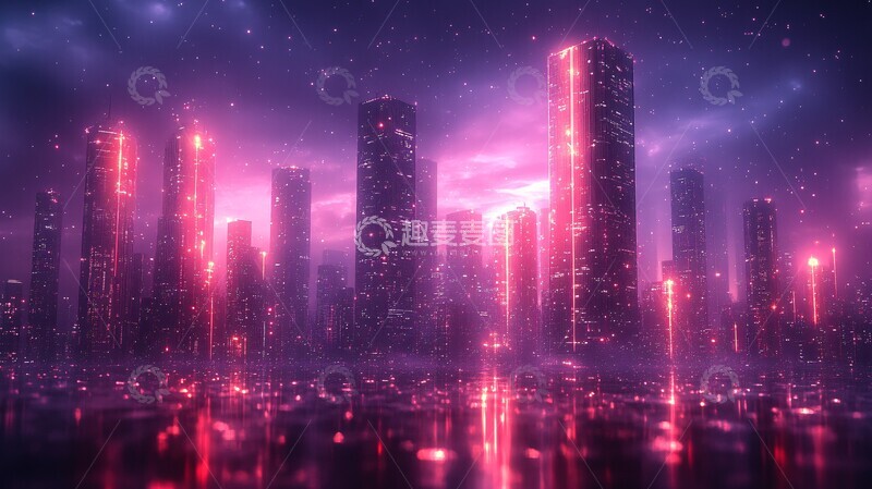高清大图下载【趣麦麦图】未来城市信息展示2