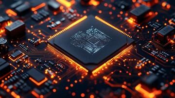 芯片电路蓝背景1