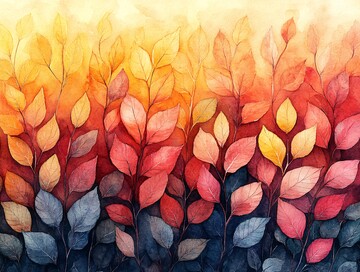 秋日叶片集秋日叶片水彩