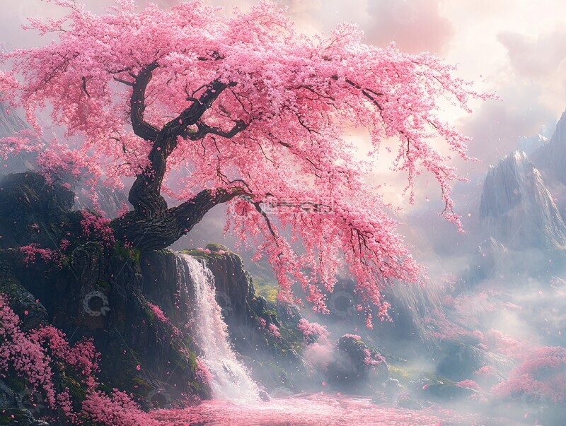 高清大图下载【趣麦麦图】樱花树盛开樱花盛开花朵2