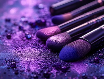 紫色氛围化妆工具1
