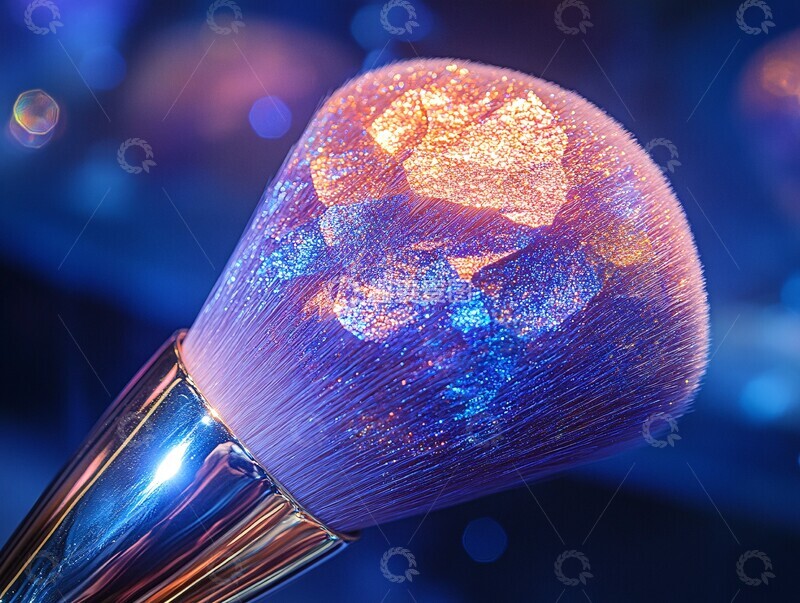 高清大图下载【趣麦麦图】化妆刷璀璨质感1