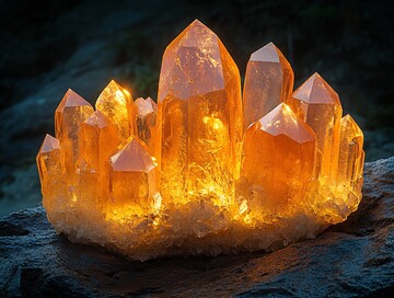 金透石英晶体群2