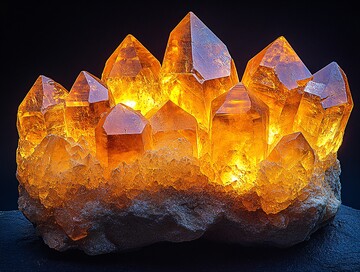 金透石英晶体群