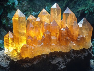 金透石英晶体群1