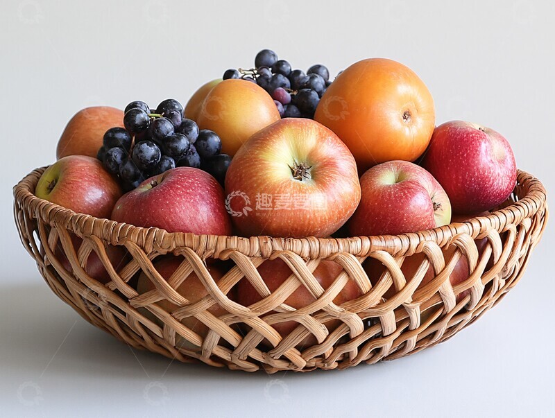 高清大图下载【趣麦麦图】竹篮水果摆放