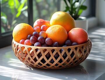 竹篮水果摆放1