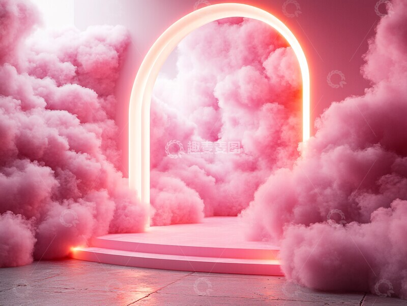 高清大图下载【趣麦麦图】棉花糖云朵舞台