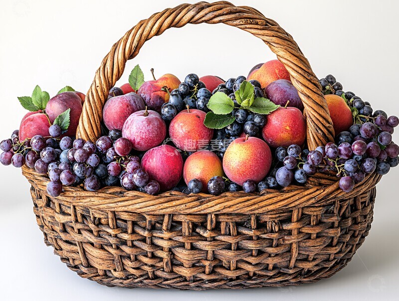 高清大图下载【趣麦麦图】手工编织果篮1