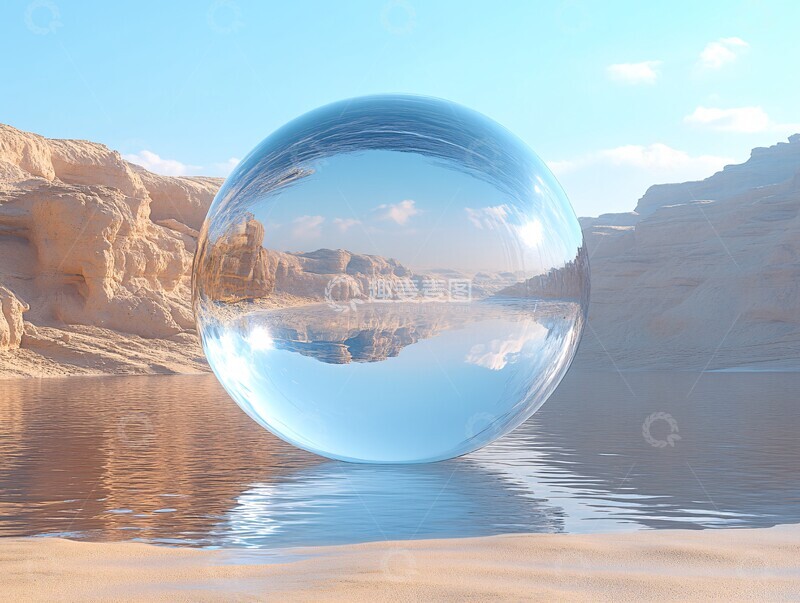 高清大图下载【趣麦麦图】悬浮的玻璃圆盘1