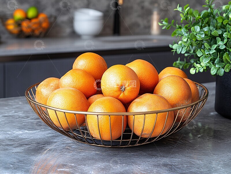 高清大图下载【趣麦麦图】-金属网篮水果篮