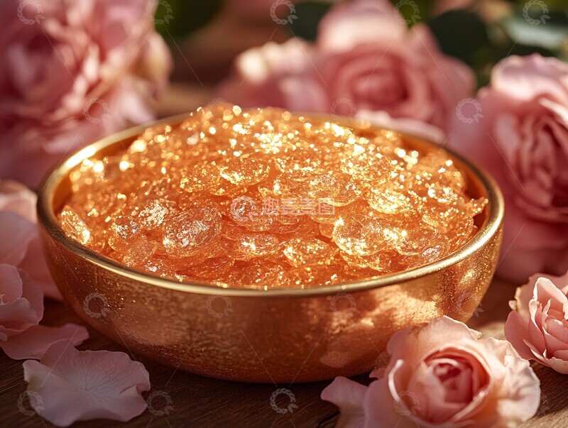 高清大图下载【趣麦麦图】玫瑰金箔精华液