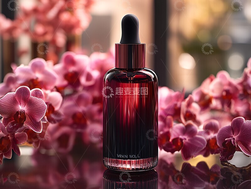 高清大图下载【趣麦麦图】黑兰花滋养精华液1