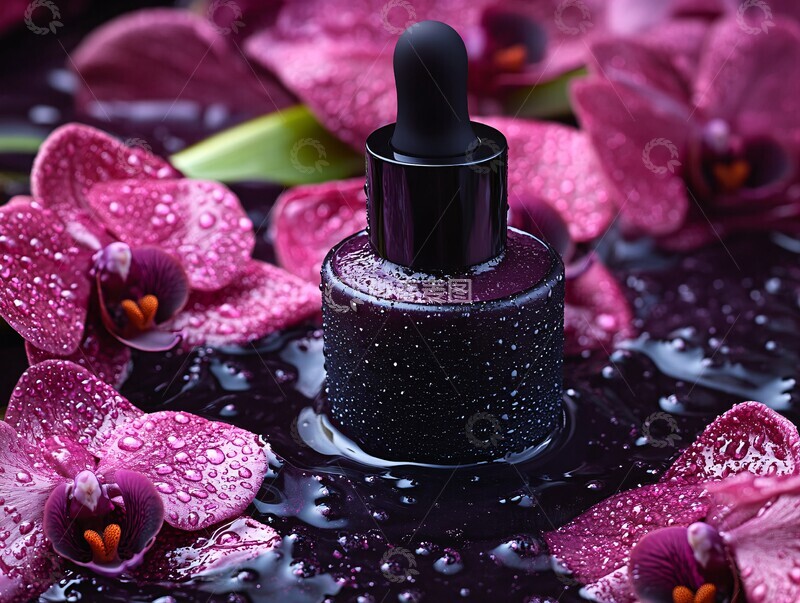 高清大图下载【趣麦麦图】黑兰花滋养精华液