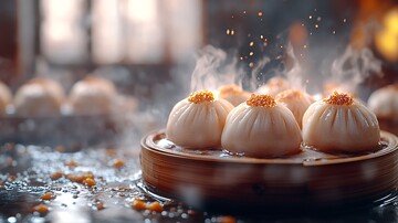 蒸包特写阳光照2