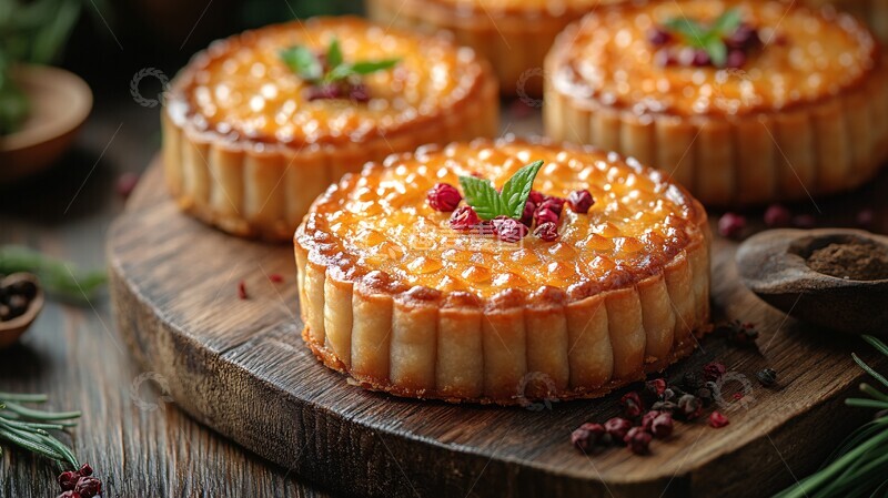 高清大图下载【趣麦麦图】中秋月饼摆盘2