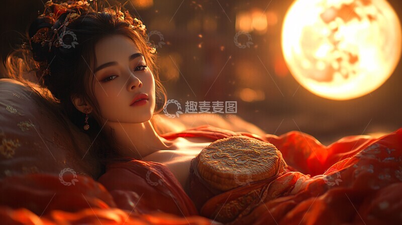 高清大图下载【趣麦麦图】中秋月影团圆夜1