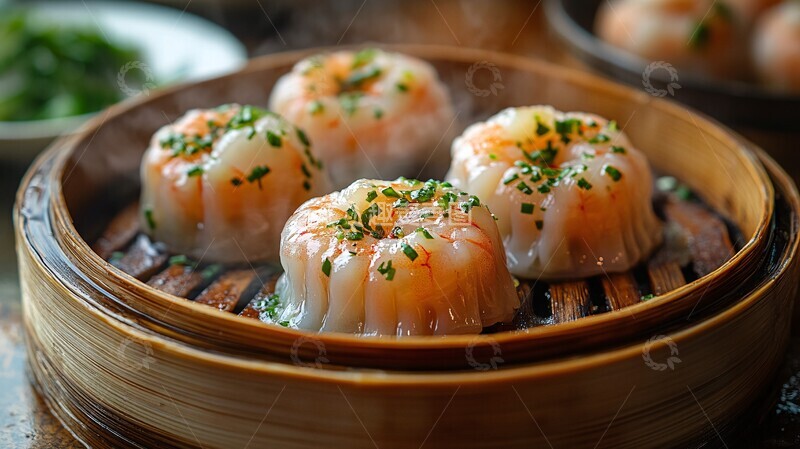 高清大图下载【趣麦麦图】竹篮虾饺饺子竹篮虾饺